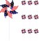 10 Pieces Patriotic Pinwheels, USA Flag Wind Spinners Outdoor Garden